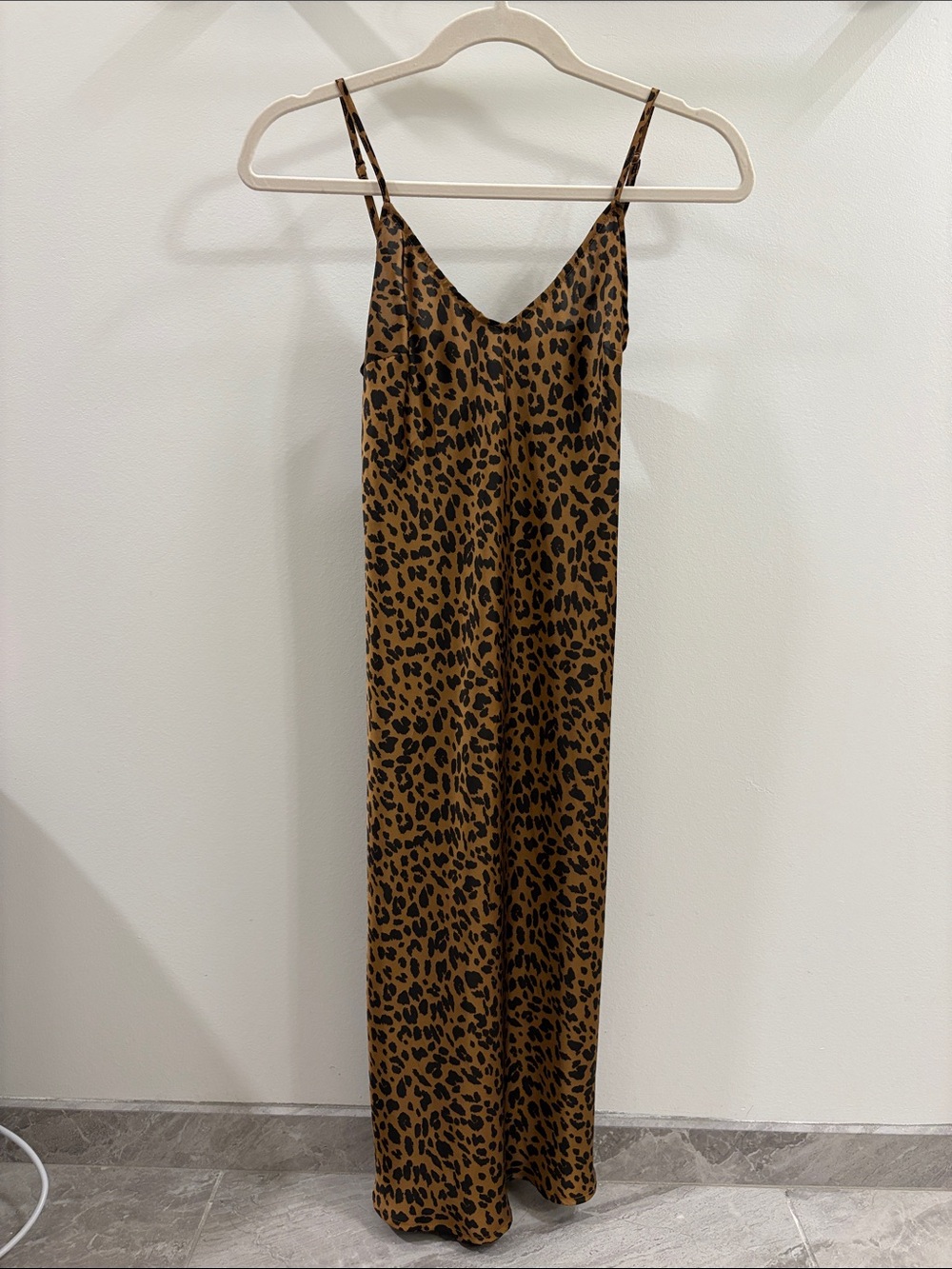 Leopard Print Midi dress  in Brown